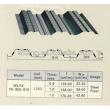 Bodenbelag-Blatt-Modell: YX76-305-915 / verzinktes Metall Boden Deckblatt / beliebte Stahl Boden Decking Blatt